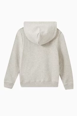 Buy Calvin Klein Grey Logo Hoodie in Cotton-terry for Boys Online