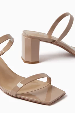 Buy BY FAR Neutral Tanya 65 Mules in Patent Leather for Women Online Ounass Kuwait
