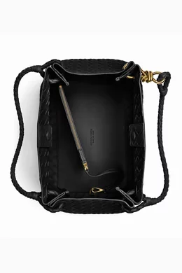 Buy Bottega Veneta Black Large Parachute Bag in Intrecciato