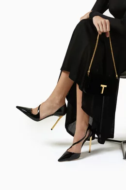 Buy Tom Ford Black Newton 105 Pumps in Patent Leather for