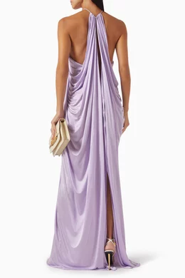 Buy Tom Ford Purple Halterneck Maxi Dress in Viscose Jersey for Women  Online | Ounass Kuwait