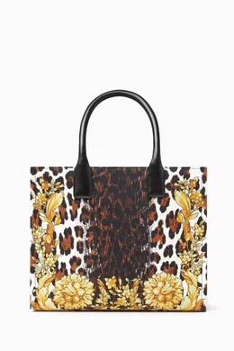 Buy Versace Multicolour Small Wild Barocco Tote Bag in Canvas for