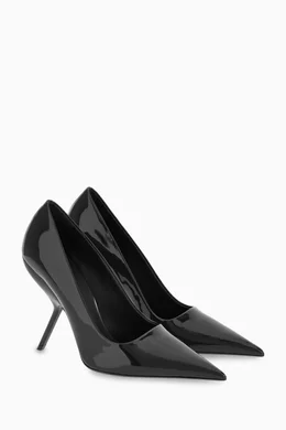 Buy Ferragamo Black Eva X5 105 Pumps in Patent Leather for