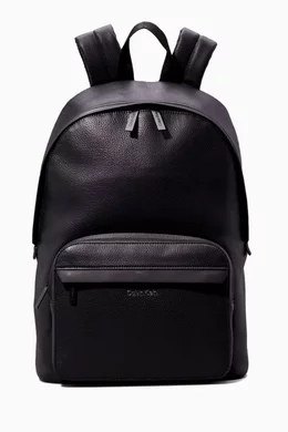Buy Calvin Klein Black Round Backpack in Faux Leather for Men Online Ounass Kuwait