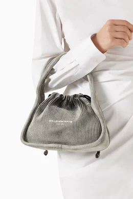 Buy Alexander Wang Grey Small Ryan Bag in Rib knit Cotton blend for Women Online Ounass Kuwait