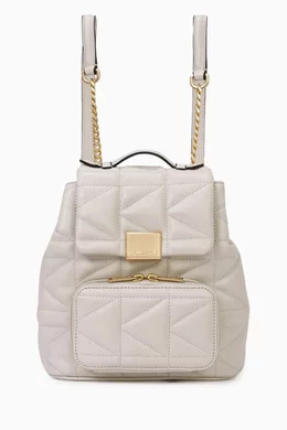 Buy KARL LAGERFELD Neutral Small K Kuilt Backpack in Leather for Women Online Ounass Kuwait
