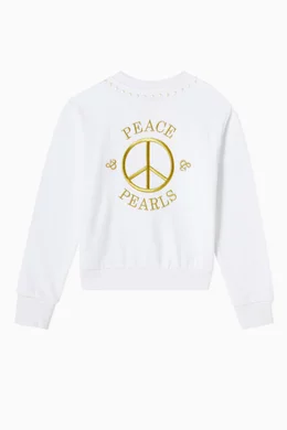 Moschino peace sweatshirt clearance