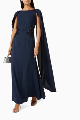Cape style maxi dress store