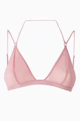 Buy Calvin Klein Pink x Nensi Dojaka Unlined Triangle Bra in Silk for Women Online Ounass Kuwait