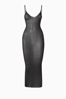 calvin klein sheer dress Nensi Dojaka Tan Calvin Klein Edition Sheer Knit Maxi Dress Nensi Dojaka