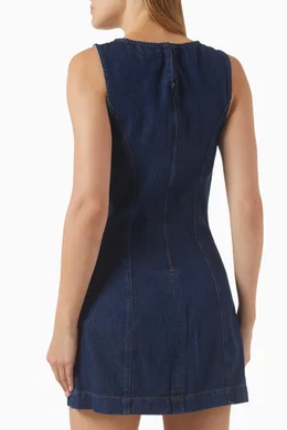 Buy Reformation Blue Citron Mini Dress in Denim for Women Online | Ounass  Kuwait
