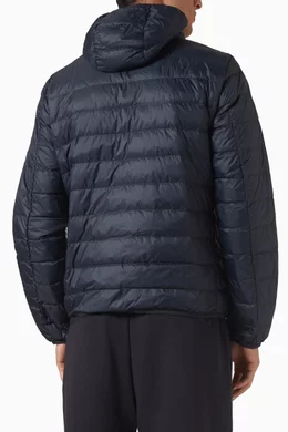 Buy Emporio Armani Blue Core Identity Packable Puffer Jacket in