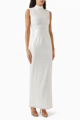 【Rotate】 Sequined maxiドレス ROTATE BIRGER CHRISTENSEN Sequined Maxi Dress | Silver