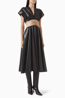 sleeveless faux leather dress Entro The Dress Sleeveless Faux Leather – Cummings Carousel main image 1