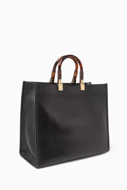 Buy Fendi Pre-Loved Black Medium Sunshine Tote Bag in Leather for