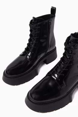 Leather Boots Jeffrey Campbell Finnick Platform Combat Boots Buy