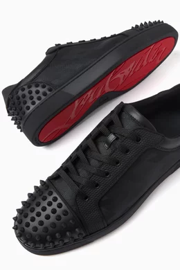 Buy Christian Louboutin Black Seavaste Orlato Sneakers in Veau