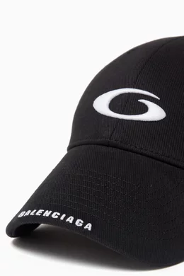 Buy Balenciaga Black Loop Sports Icon Embossed Cap in Cotton for