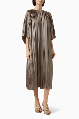 Buy Day Birger et Mikkelsen Brown Sophia Crinkled Midi Dress for Women Online Ounass Kuwait