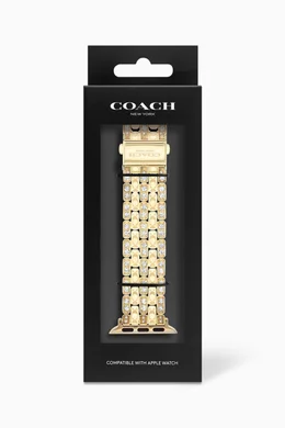 Buy Coach Gold Signature C Apple Watch® Bracelet Strap for Women