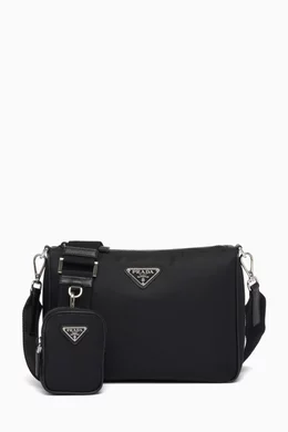 Buy Prada Black Crossbody Bag in Re-Nylon Leather for Men Online