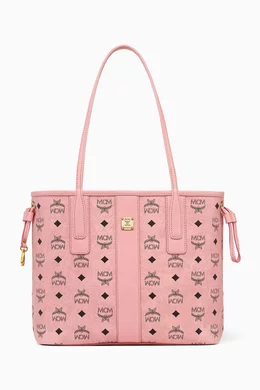 Buy MCM Pink Small Liz Shopper Tote Bag in Visetos Canvas for Women Online Ounass Kuwait