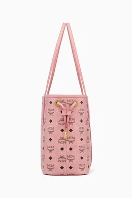 Buy MCM Pink Small Liz Shopper Tote Bag in Visetos Canvas for Women Online Ounass Kuwait