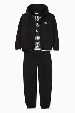 Buy Dolce Gabbana Black Bandana print Hoodie in Cotton for Boys Online Ounass Kuwait