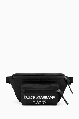 Buy Dolce Gabbana Black Logo-print Belt Bag in Nylon for Boys