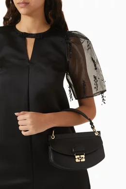 Buy Ganni Black Mini Apo-G Top Handle Bag in Recycled