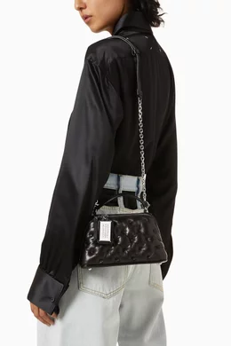 Buy Maison Margiela Black Glam Slam Trapezoid Top-handle Bag