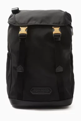 Buy TOM FORD Black Backpack in Nylon Leather for Men Online