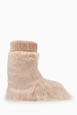Buy Moon Boot Pink Icon Yeti Boots in Faux Fur for Women Online
