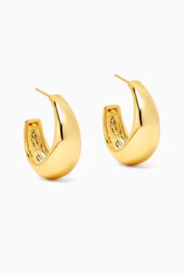 Buy Crystal Haze Gold Marina Bay Hoop Earrings in 18kt Gold-plated