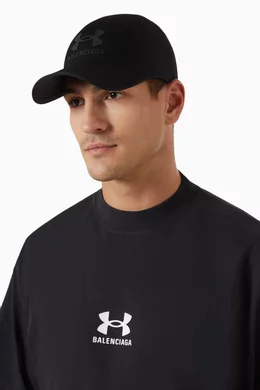 Buy Balenciaga Black x Under Armour® Molded Cap in Nylon for
