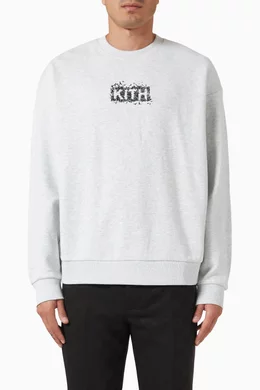 Buy Kith Grey x Batman Bats Vintage Nelson Sweatshirt in Cotton