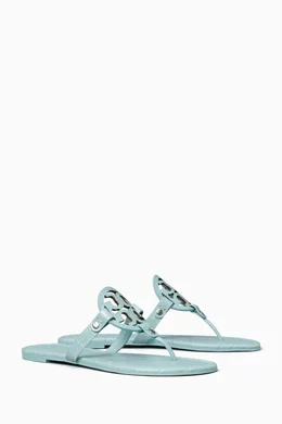 Buy Tory Burch Blue Miller Sandals in Croc-embossed Leather for
