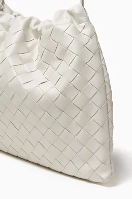 Buy Bottega Veneta White Medium Dustbag in Intrecciato