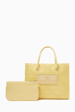 トートバッグ ELISABETTA FRANCHI Woman Tote bags Yellow BS83A5 DC7 Buy Elisabetta Franchi Yellow Small Tote Bag in Jacquard
