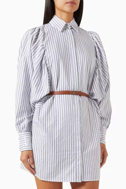 【ELIZABETTA FRANCHI】新作 シャツドレス タータンスカート付 Elisabetta Franchi georgette shirt with ruffles for women
