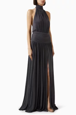 sachin and babi light blue dress Printed halter neck dress in grey, 29.99€ main image 1