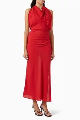 knee length dresses for ladies Bec & Bridge Fae Asym L/S Dress in Butter Yellow – Coco & Lola
