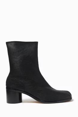 Buy Maison Margiela Black Tabi 60 Ankle Boots in Leather for Men Online Ounass Kuwait