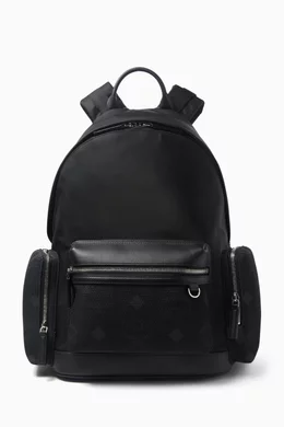 Buy MCM Black Medium Stark Backpack for Men Online Ounass Kuwait