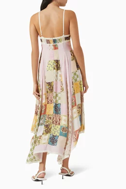 sachin and babi light blue dress Printed One Shoulder Maxi Bardot Dress | Live Unlimited London