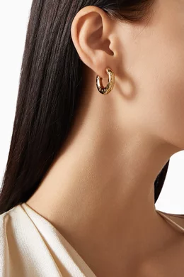 Buy Astrid Miyu Gold Mini Cosmic Dome Earrings in 18kt Gold