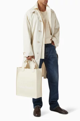 【Maison Margiela】 CABAS SHOPPING BAG VERTICAL Buy Maison Margiela Neutral Cabas Vertical Shopping Bag in