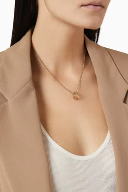 Buy SAINT LAURENT Gold Cassandre Necklace in Gold-tone Metal