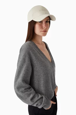 Buy SAINT LAURENT White Logo Cap in Corduroy for Women Online