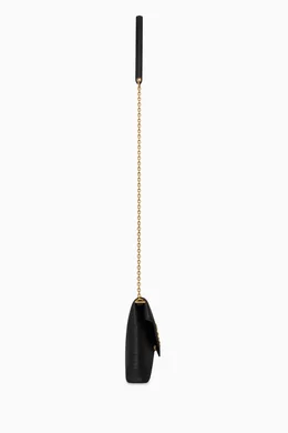 Buy SAINT LAURENT Black Cassandre Chain Pouch Bag in